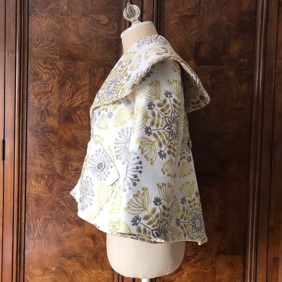 Cropped Floral Jacquard Jacket - Picture 4 of 5